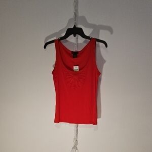 Grace Elements Red Fitted Tank Top (1204)